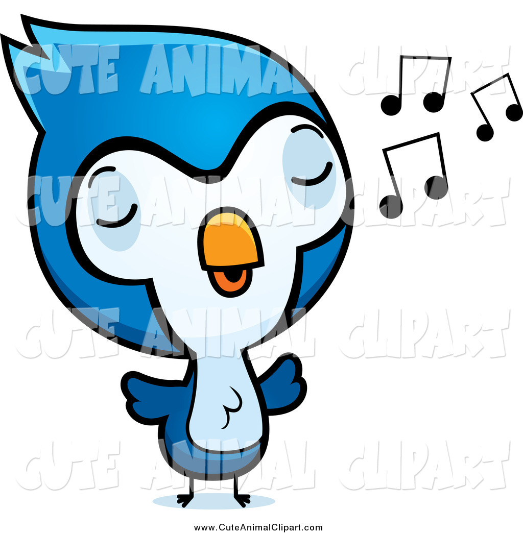 1024x1044 Vector Cartoon Clip Art Of A Cute Baby Bluejay Bird Whistling By