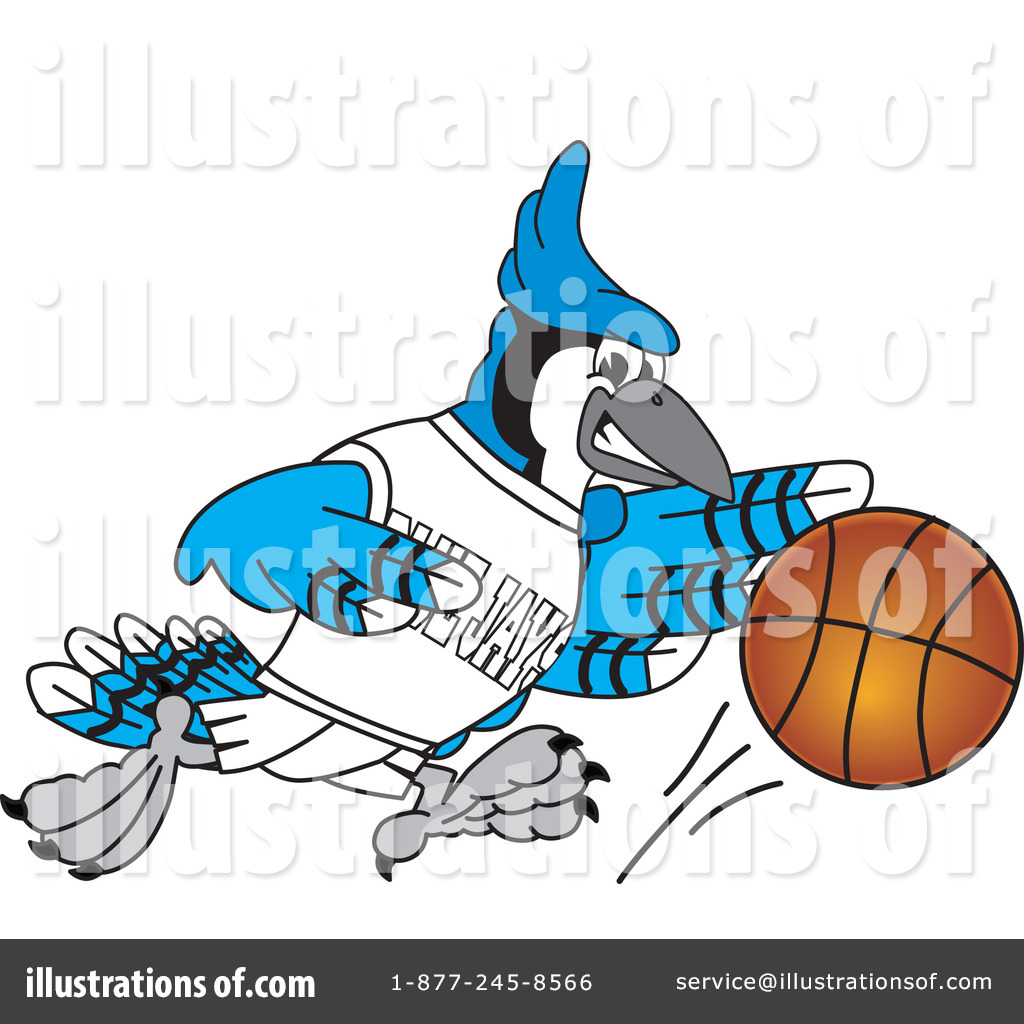 1024x1024 Blue Jay Mascot Clipart