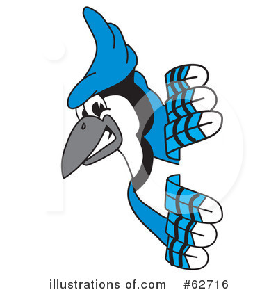 400x420 Blue Jay Mascot Clipart