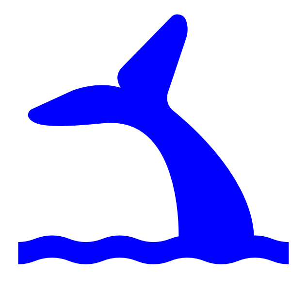 600x600 Blue Whale Tail Clip Art