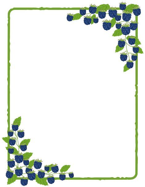 470x608 Printable Blackberry Border. Use The Border In Microsoft Word