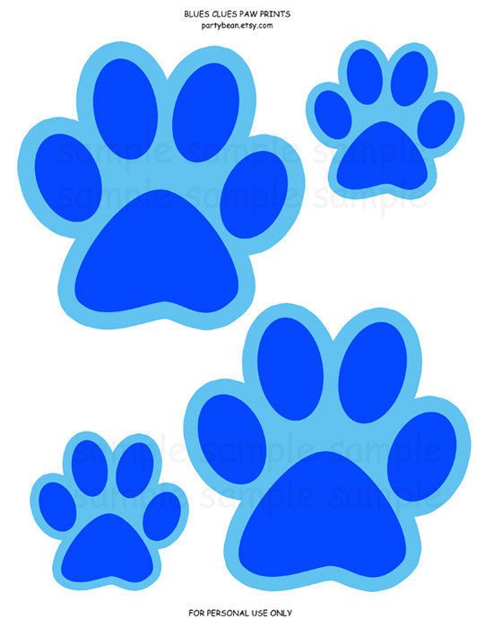 541x700 Blues Clues Paw Prints (Blue)