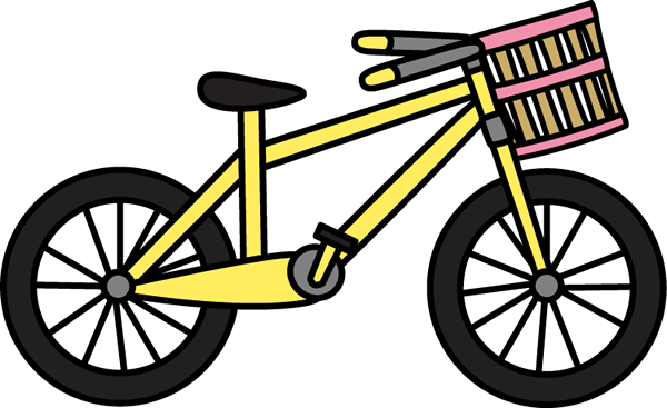 600x367 Bicycle With Basket Clip Art