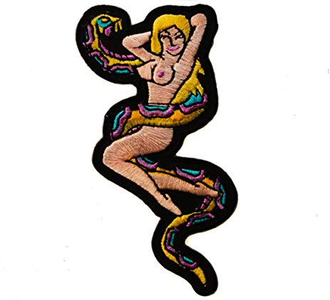 463x421 Woman Wrapped In Snake Cobra 3 34 Inch Iron On Or Sew