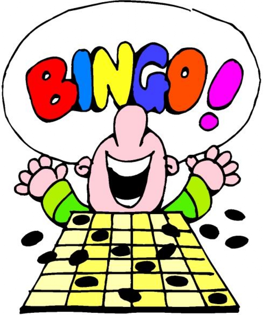 859x1024 Bingo Board Game Clipart