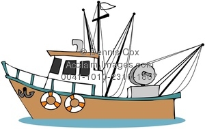 300x189 Clipart Illustration Fishing Boat
