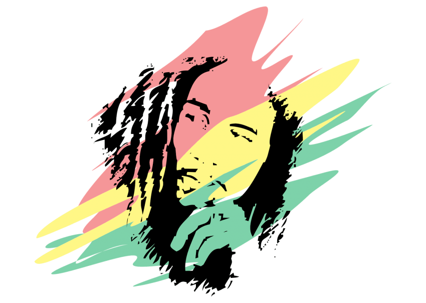 850x604 Free Clip Art Bob Marley