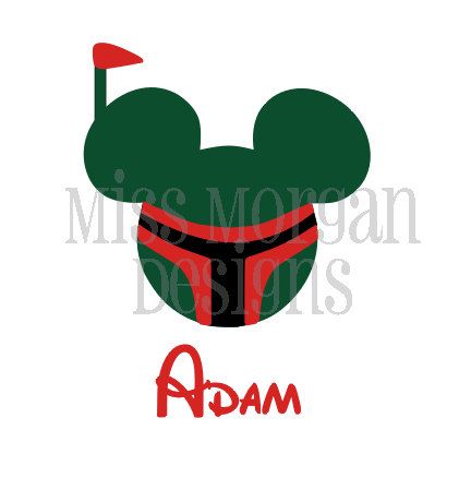 432x438 Personalized Star Wars Boba Fett Mouse Disney Iron By Missmorgan