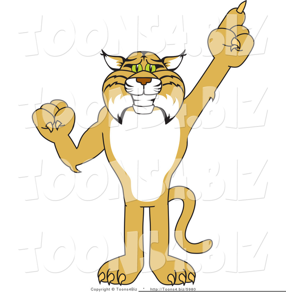 589x600 Free Clipart Bobcat Mascot Free Images