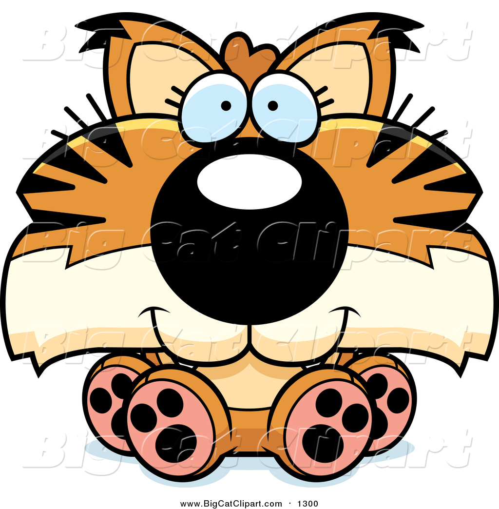 1024x1044 Vector Clipart Of A Bobcat Cub Sitting