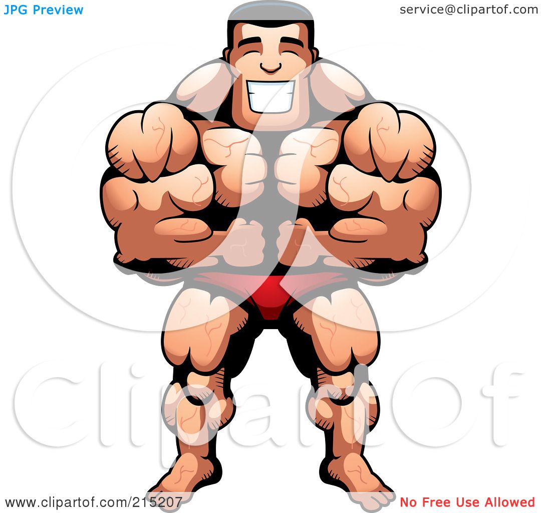 1080x1024 Royalty Free (Rf) Clipart Illustration Of A Body Builder Leaning