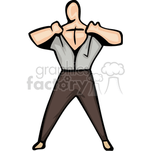 300x300 Royalty Free Body Builder 159402 Vector Clip Art Image