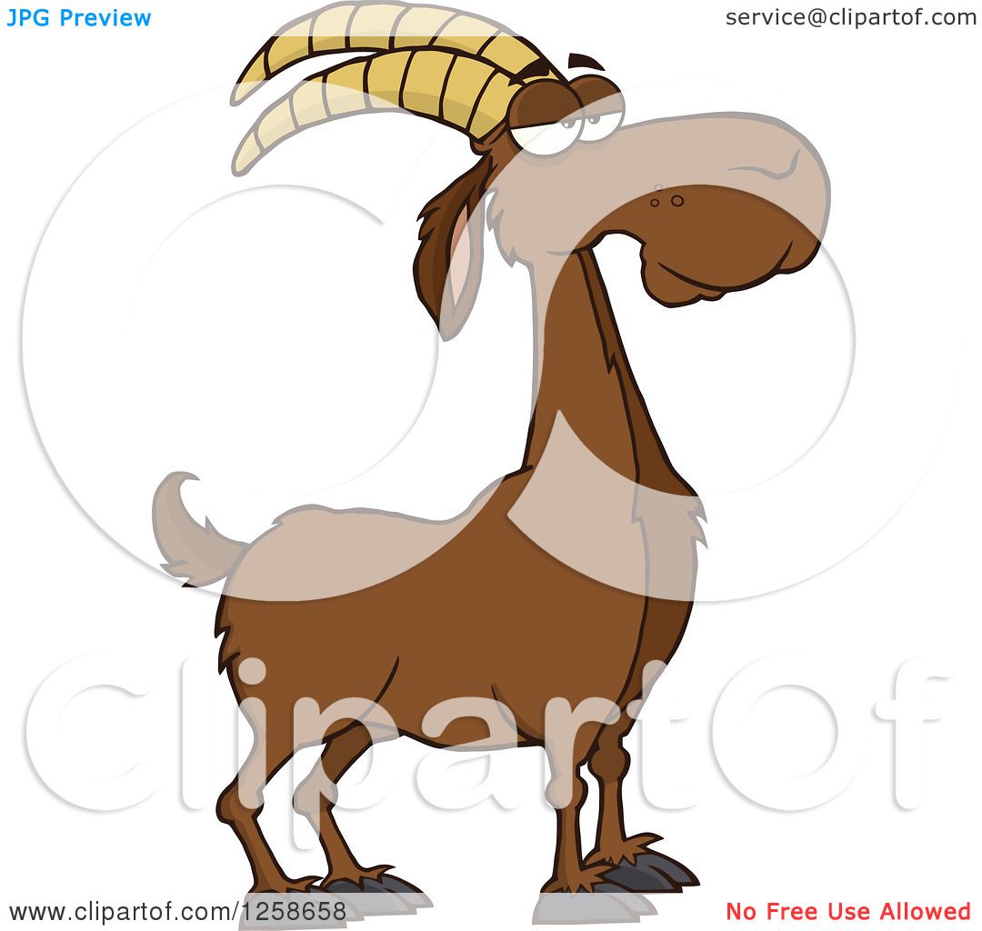1080x1024 Clipart Of A Red Male Boer Goat Wether