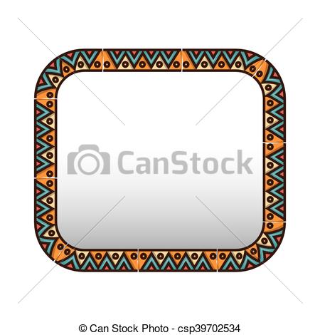 450x470 Bohemian Mandala Frame Ethnic Border Decoration Vector Vectors