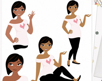 340x270 Boho Girl Character Clipart Summer Festival Woman Digital Web