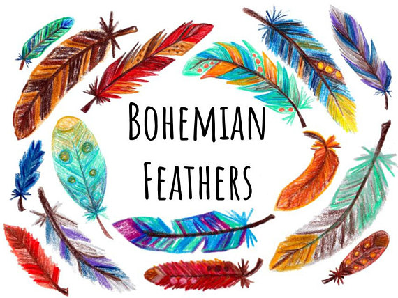 570x428 Hand Drawn Feather Clip Art Feather Clipart With Color
