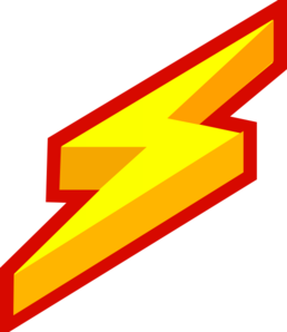 258x298 Lightning Bolt Clip Art