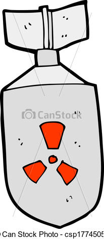 206x470 Cartoon Nuclear Bomb Clipart Vector