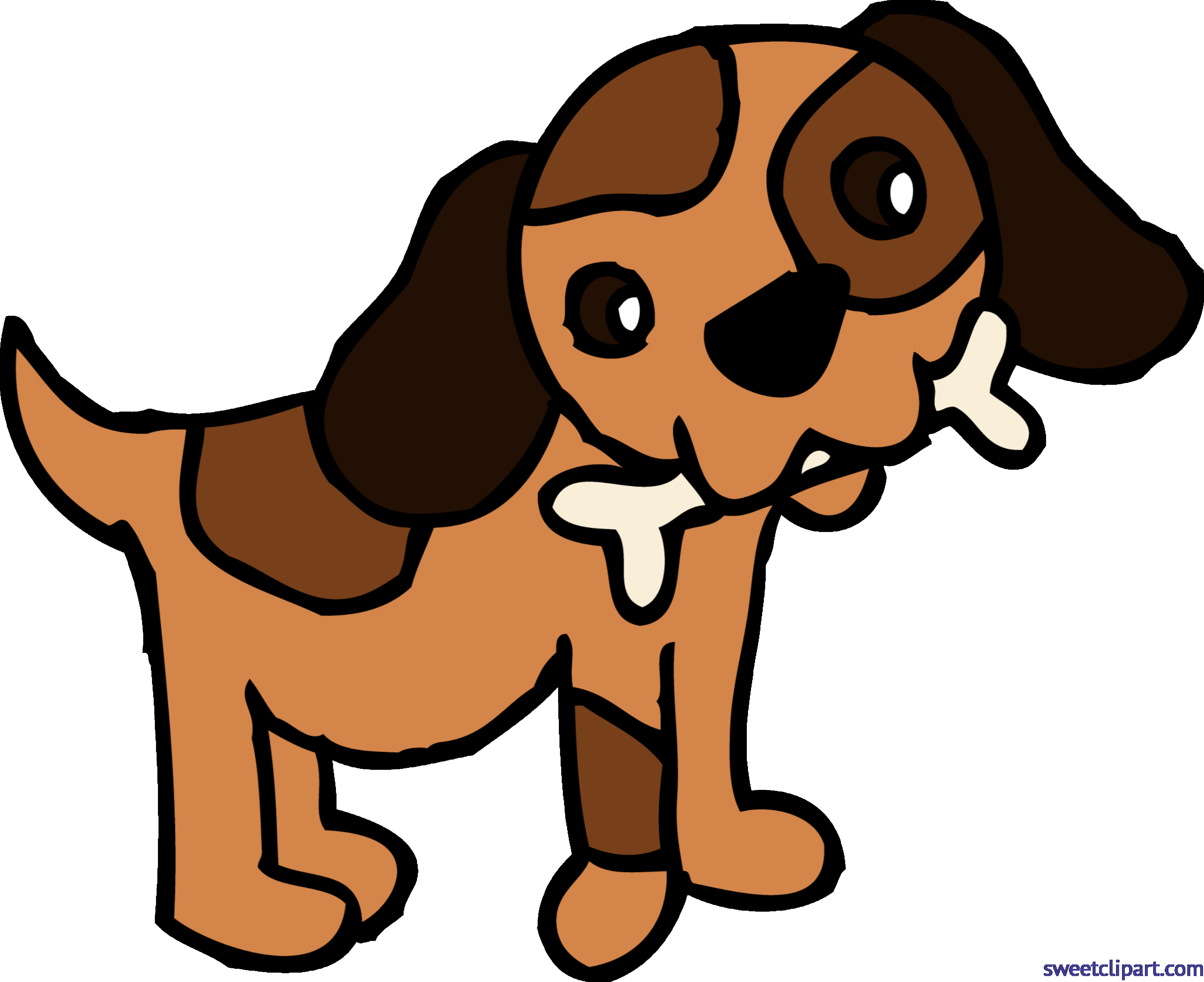 6297x5137 Puppy Dog With Bone Clip Art Sweet Unusual Clipart Png Transitionsfv