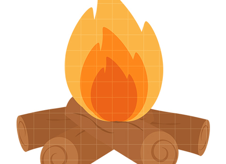 440x320 Campfire And Marshmallow Clip Art Watercolor Clip Art, Fire Pit