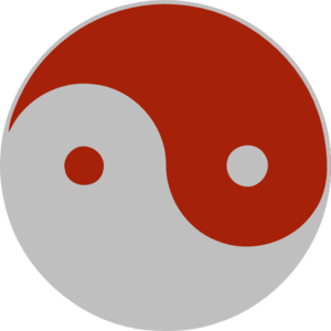 300x300 Red Yin Yang Clip Art