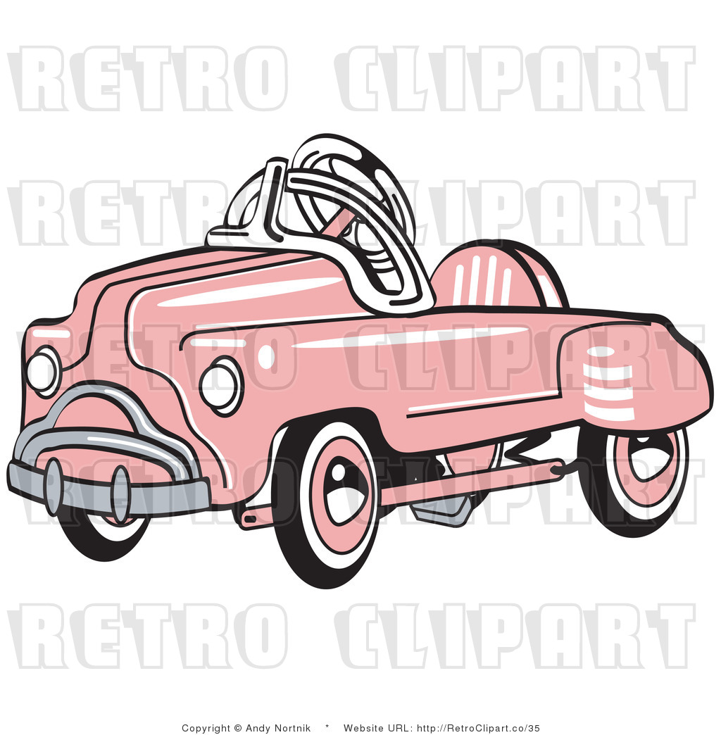 1024x1044 Royalty Free Vector Retro Illustration Of An Old Pink Convertible
