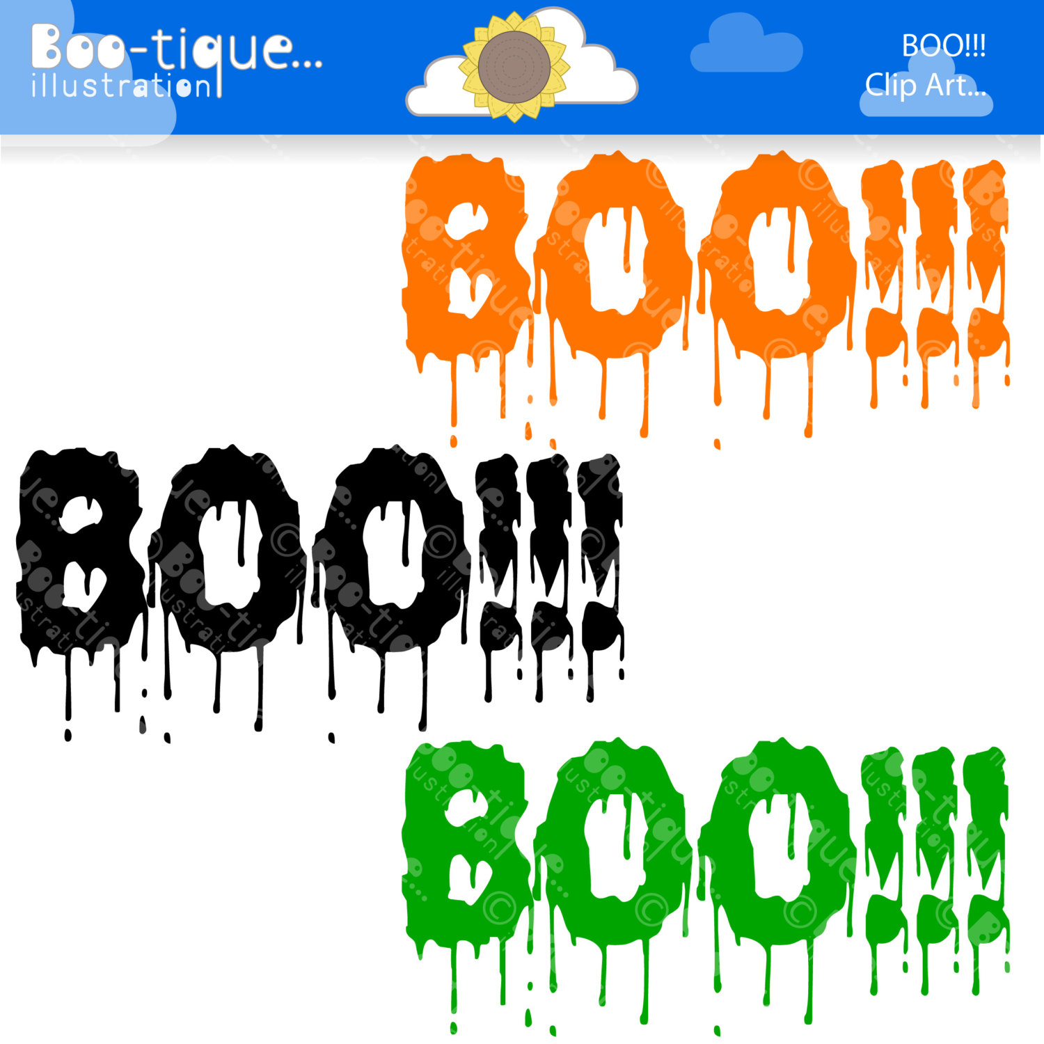 1500x1500 Halloween Clipart. Halloween Clip Art For Instant Download. Boo