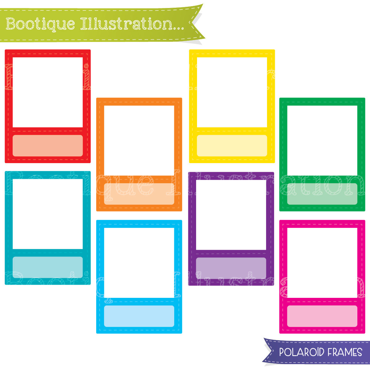 1200x1200 Polaroid Clip Art Boo Tique Illustration Clipart