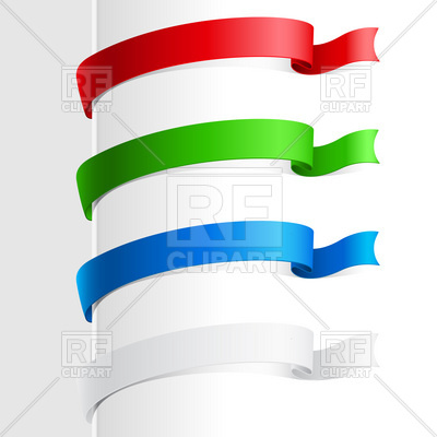 400x400 Colorful Bookmark Ribbon Royalty Free Vector Clip Art Image