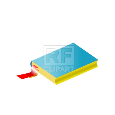 400x400 Book With Bookmark Free Download Vector Clip Art Image