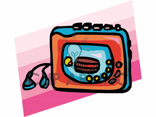 320x240 Headphone Clipart Tape Player