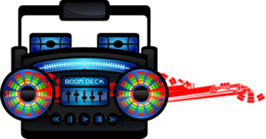 298x156 Mini Boom Box Clip Art