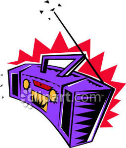 255x300 A Purple Stereo Or Boom Box