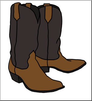 304x336 Clip Art Western Theme Cowboy Boots Color I Abcteach