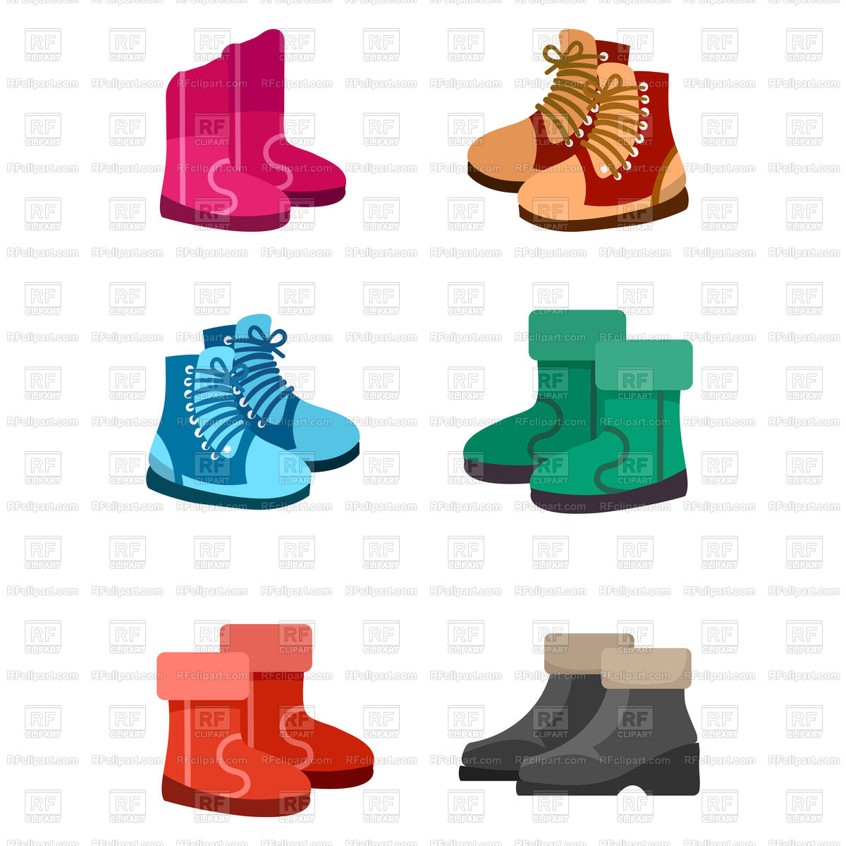 1200x1200 Autumn And Winter Boots Isolated On White Background Royalty Free