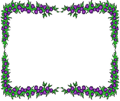 500x419 Purple Flowers Clip Art Border Free Flower Borders Flower Border