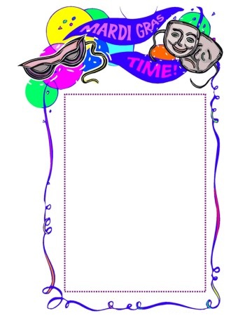 350x453 Mardi Gras Border Clip Art