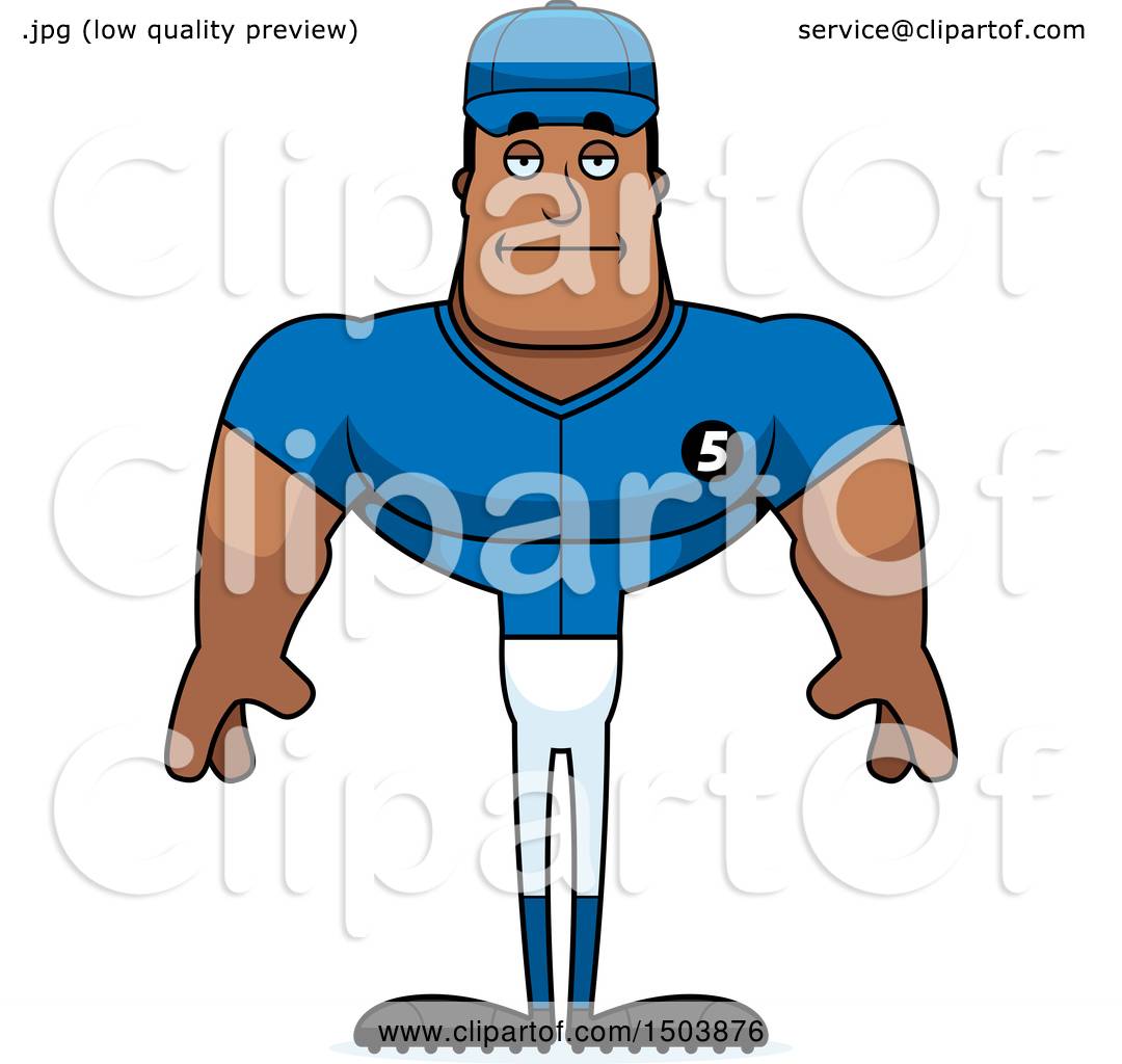 1080x1024 Clipart Of A Bored Buff African American Male Baseball Player