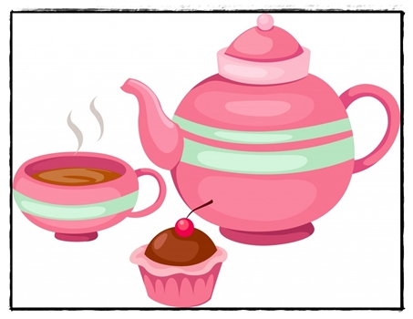 453x350 English Tea Party Clipart
