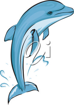 248x350 Clipart Illustration Of A Dolphin