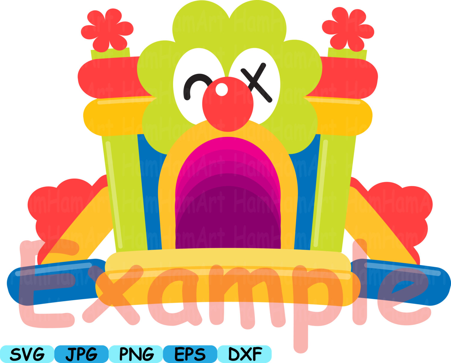 1500x1208 Jumping Castle Balloons Svg Bounce House Cutting Files Clip Art