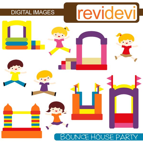600x600 Bounce House Clip Art Parties