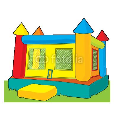 399x400 Simple Bounce House Clip Art