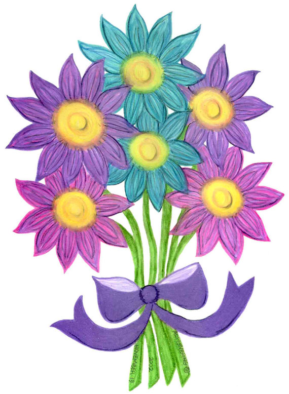570x778 Clipart Bouquet Of Flowers
