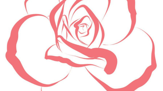 570x320 Rose Line Drawing Clip Art Flower Bouquet Clipart Black And White