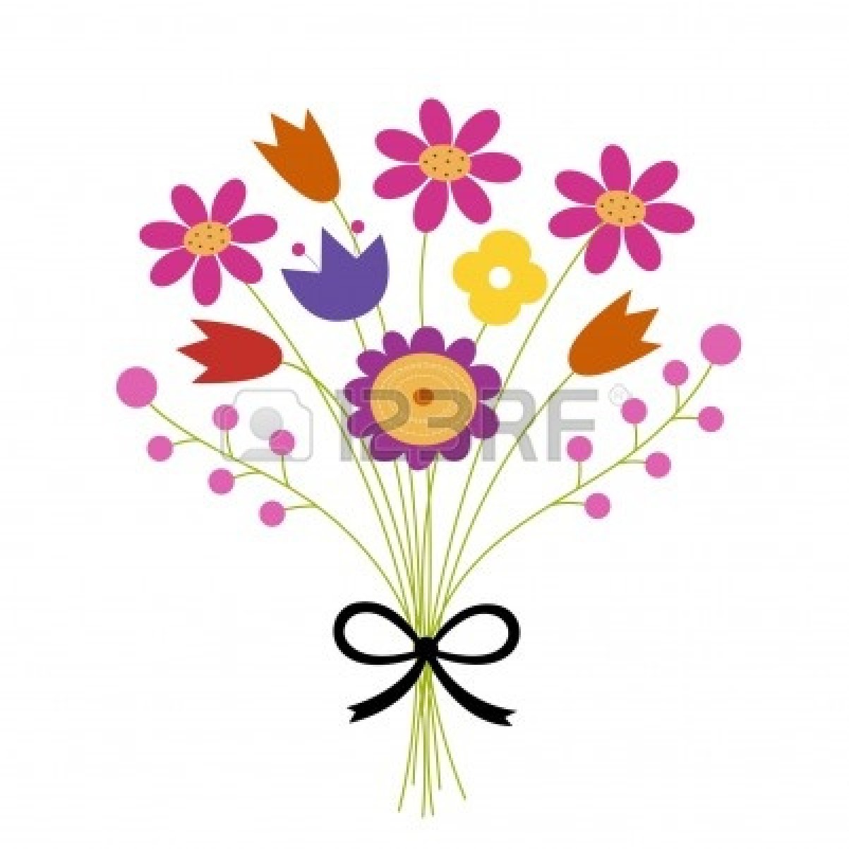 1203x1203 Spring Bouquet Clipart
