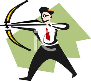300x268 A Businessman With A Bow And Arrow