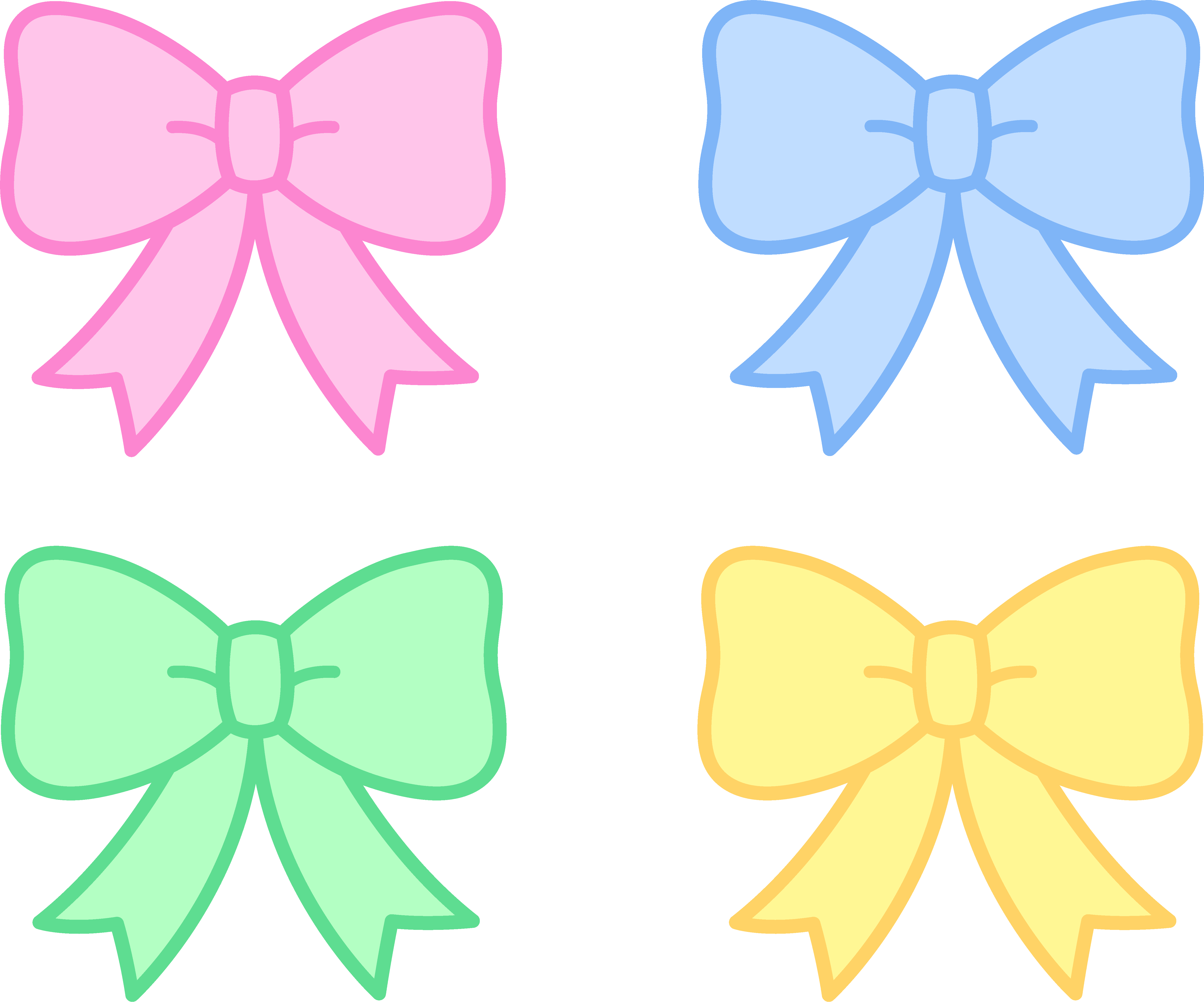 5345x4445 Cute Pastel Holiday Bows
