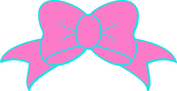 600x310 Hot Pink Turquoise Bow Clip Art