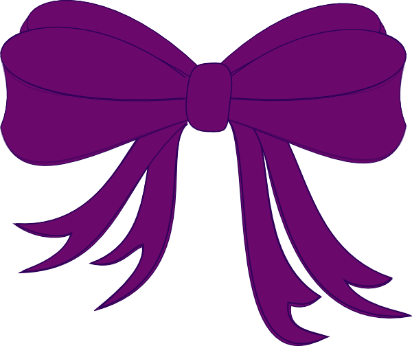 600x504 Purple Bow Clip Art